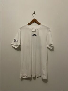 Helmut Lang White 'IMPRESS' Tee